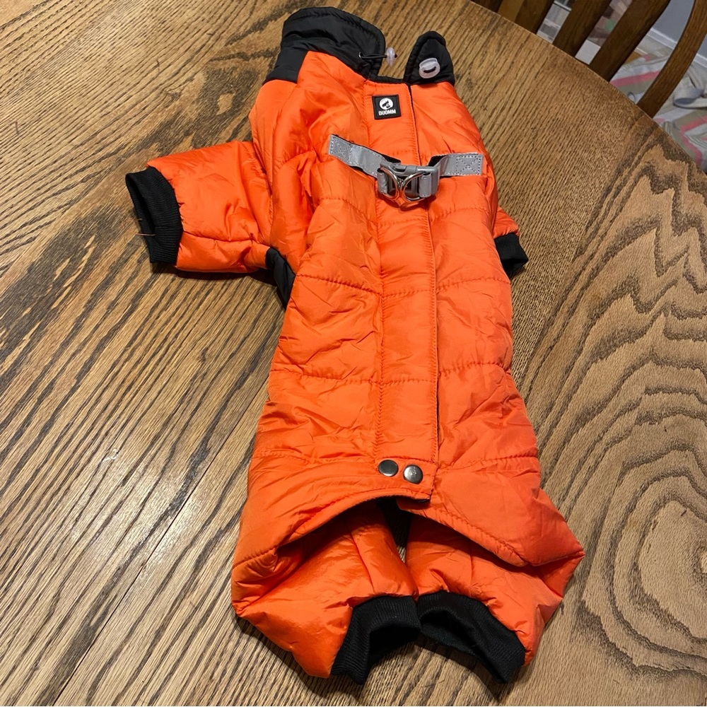 Orange Dog Ski Jacket for Small Dogs